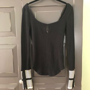 Free people long sleeve scoop neck